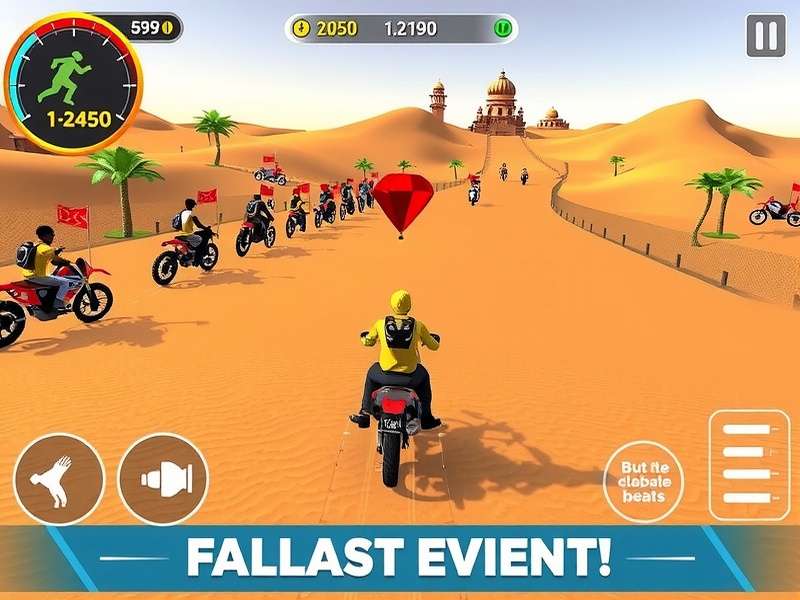 Rajasthan Dash Delight gameplay screenshot showing desert racing